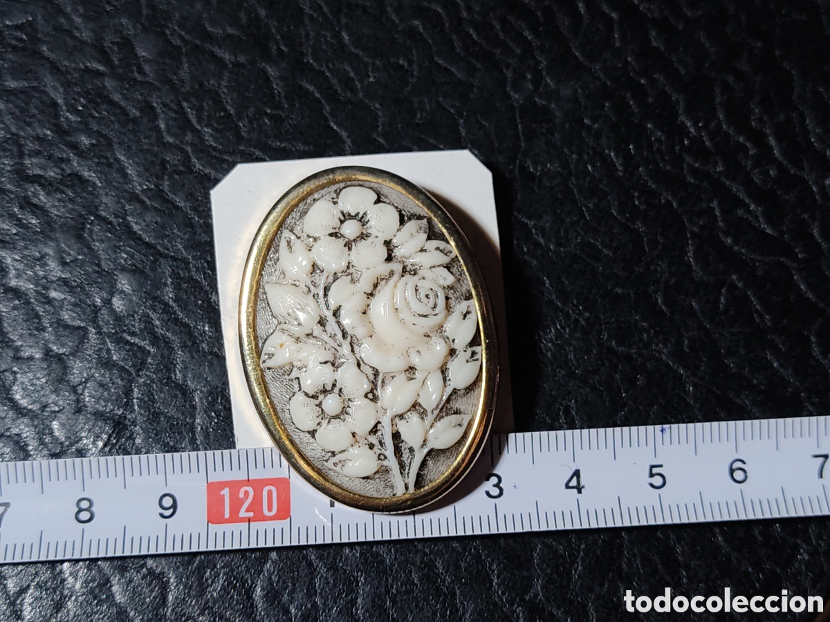 Joyeria: Broche camafeo de flores.Vintage. - Foto 3