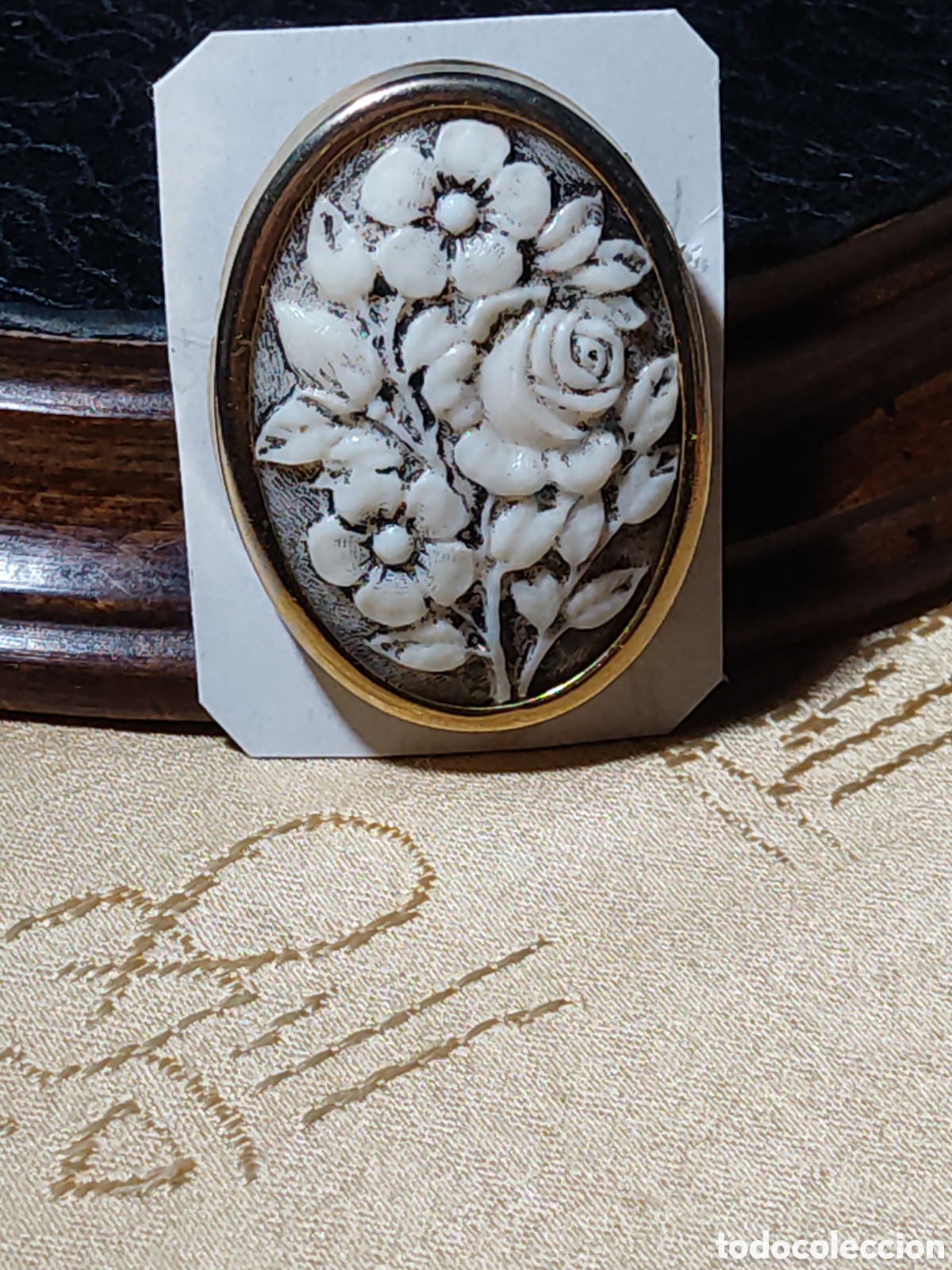 Joyeria: Broche camafeo de flores.Vintage. - Foto 1
