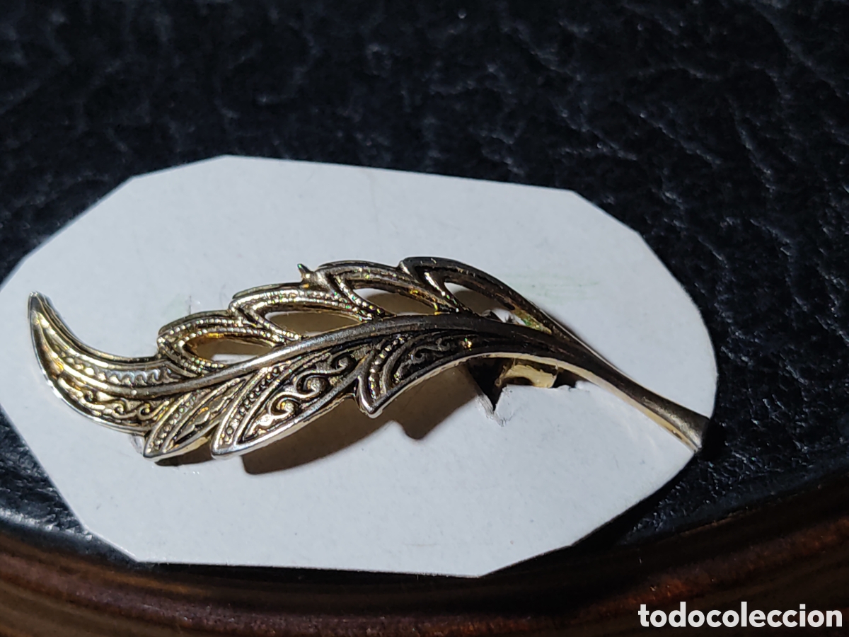 Joyeria: Broche pluma damasquinada o similar. - Foto 2