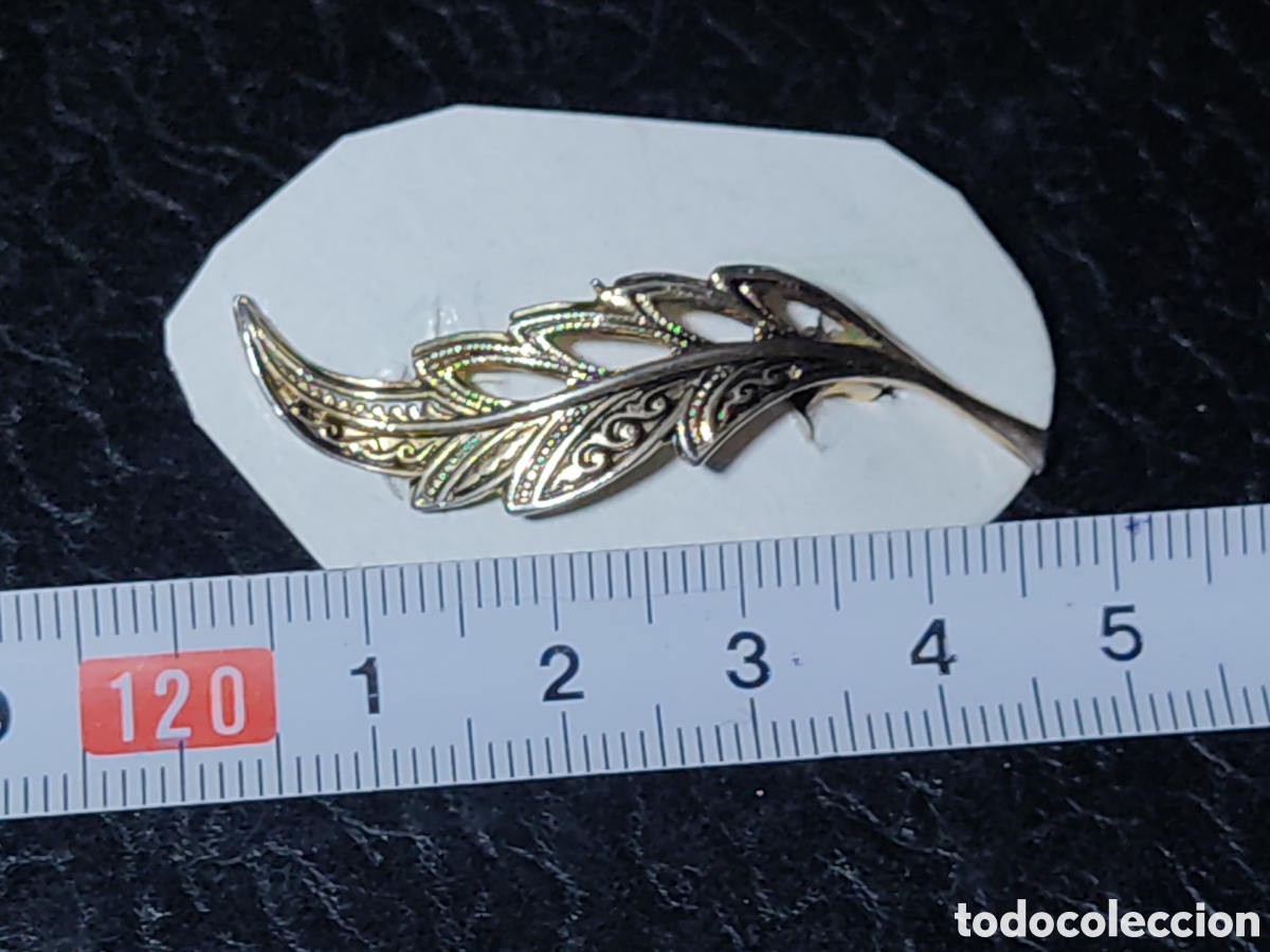 Joyeria: Broche pluma damasquinada o similar. - Foto 3