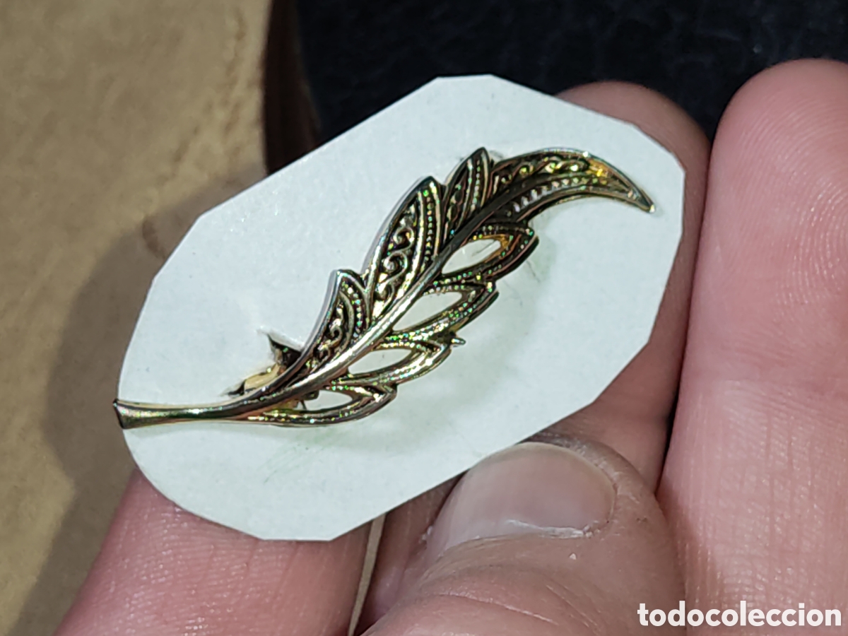 Joyeria: Broche pluma damasquinada o similar. - Foto 5