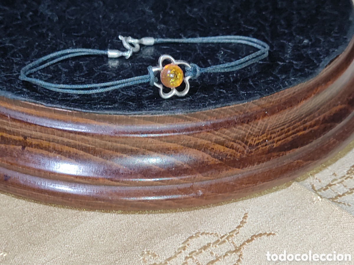 Joyeria: Pulsera de cord&oacute;n plata &aacute;mbar. - Foto 1