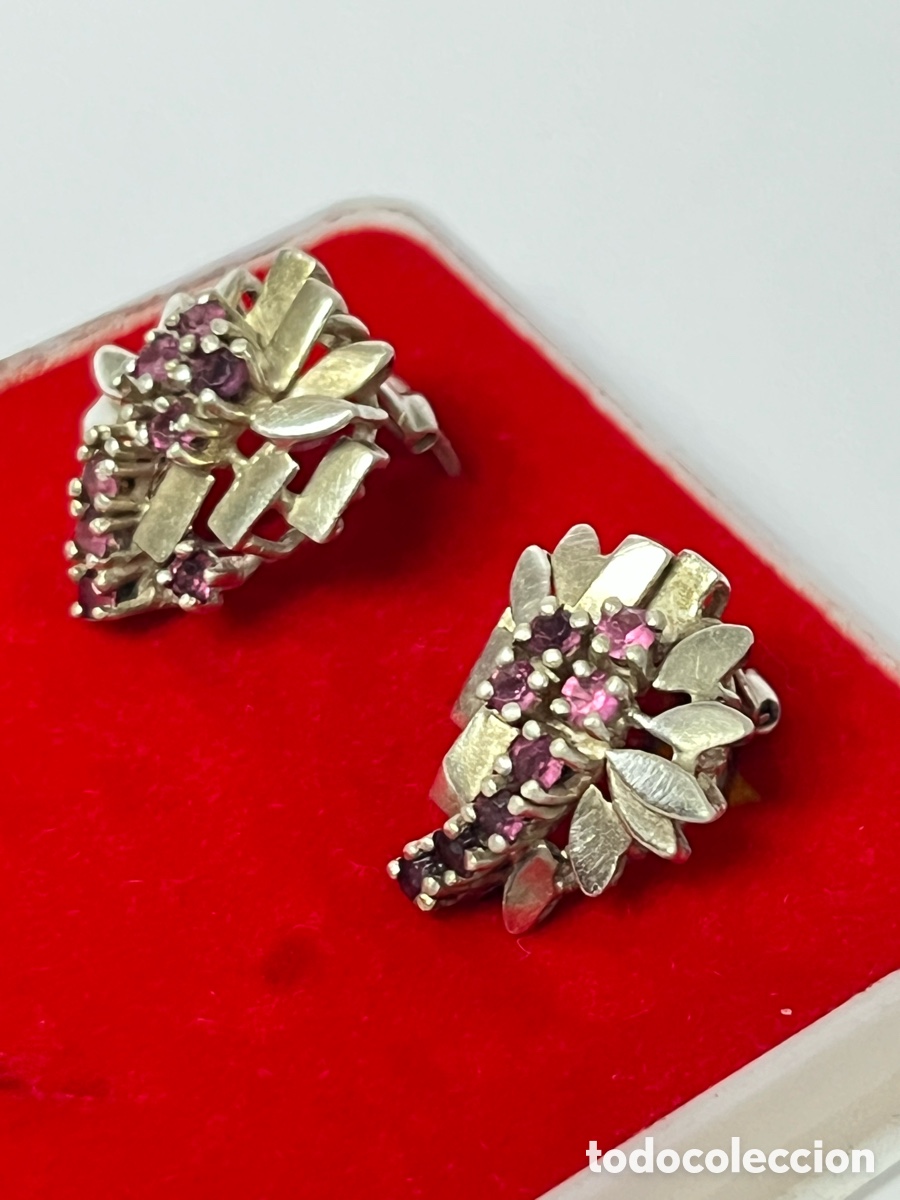 Joyeria: Pendientes de plata y espinela morada /P414 - Foto 2