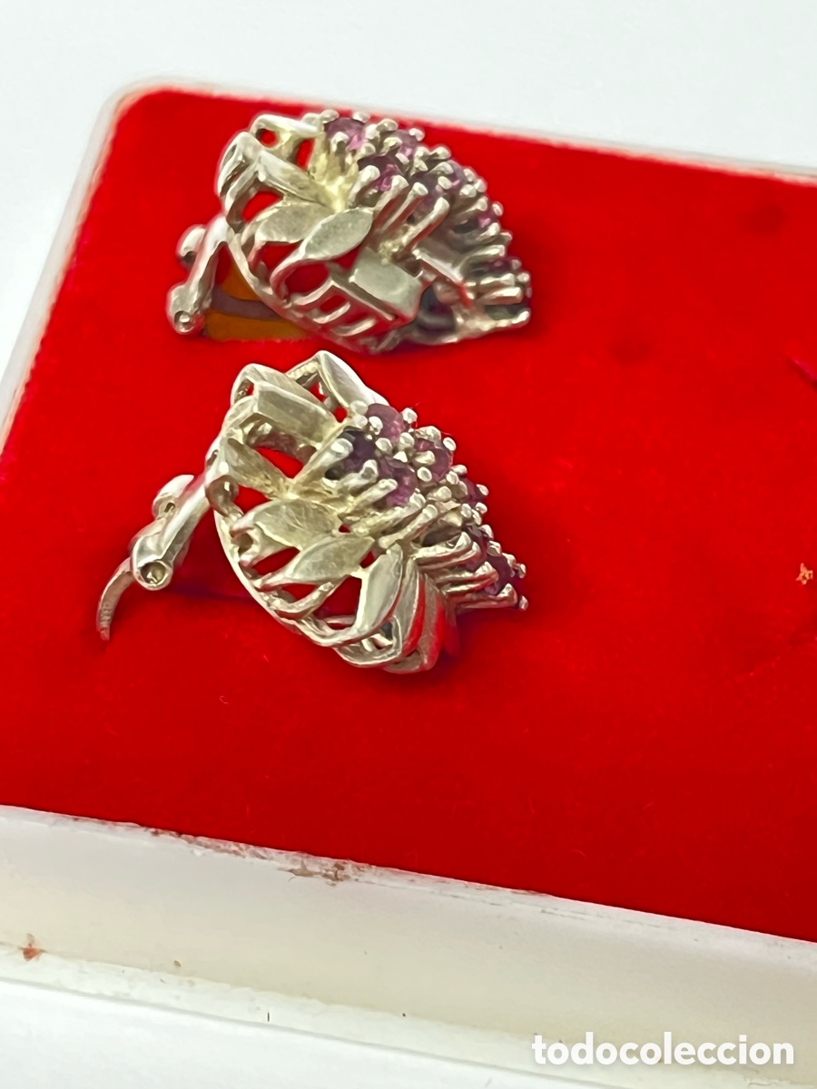 Joyeria: Pendientes de plata y espinela morada /P414 - Foto 3