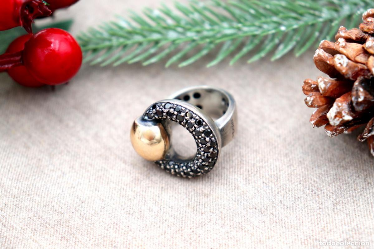 Joyeria: Anillo de oro y plata de 18 quilates - Foto 3