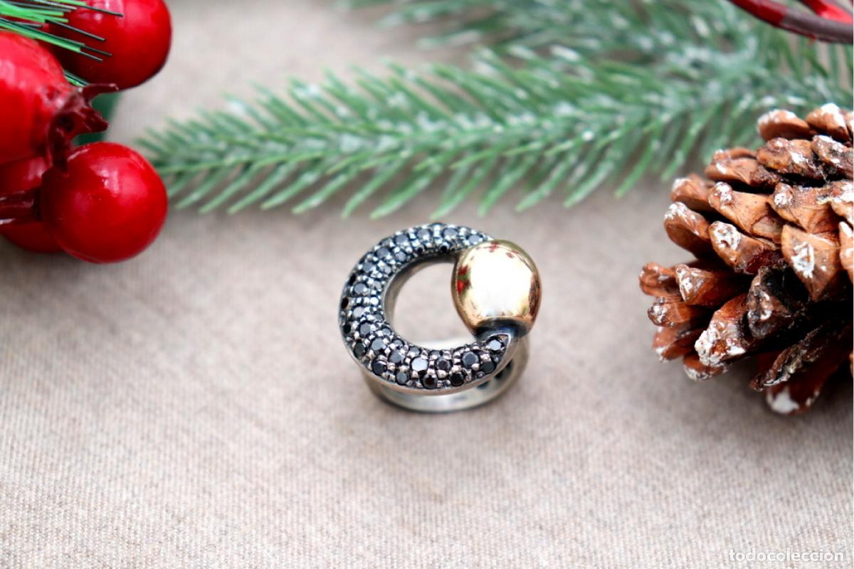 Joyeria: Anillo de oro y plata de 18 quilates - Foto 6