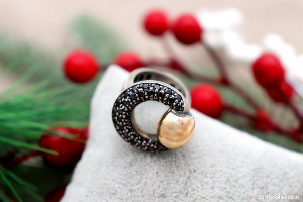 Joyeria: Anillo de oro y plata de 18 quilates - Foto 1