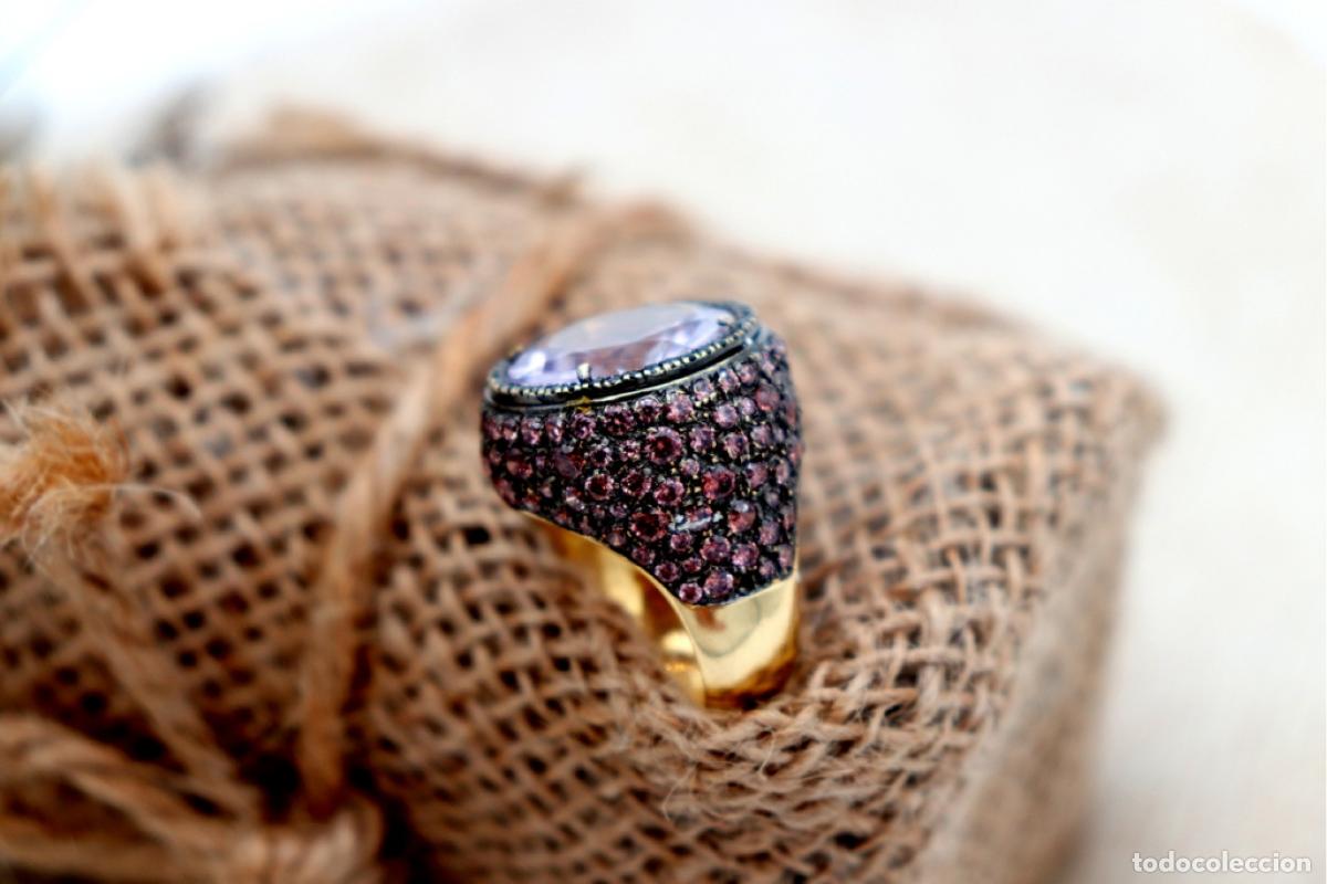 Joyeria: Anillo de Oro 19.2K con jade&iacute;ta y cuarzo - Foto 2