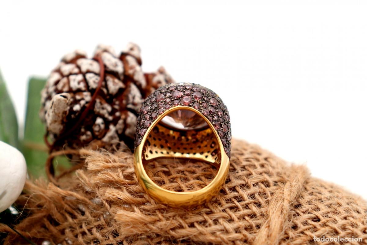 Joyeria: Anillo de Oro 19.2K con jade&iacute;ta y cuarzo - Foto 3