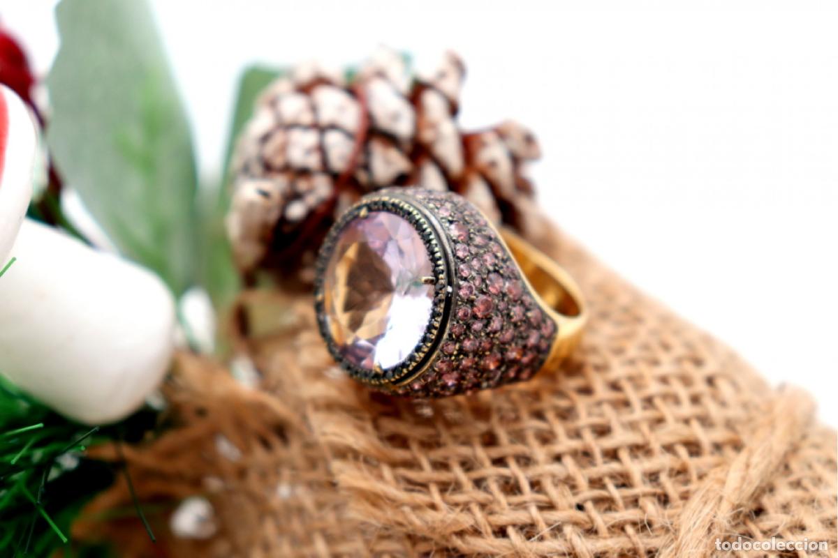 Joyeria: Anillo de Oro 19.2K con jade&iacute;ta y cuarzo - Foto 4