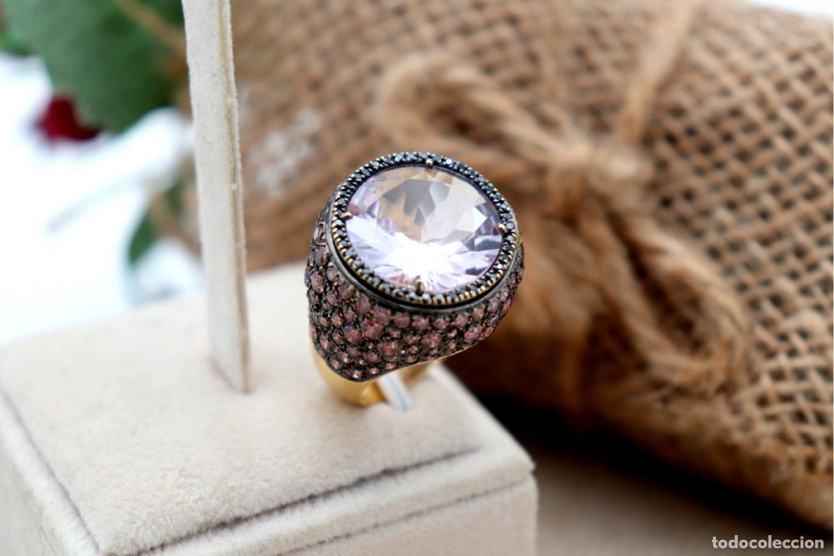 Joyeria: Anillo de Oro 19.2K con jade&iacute;ta y cuarzo - Foto 6