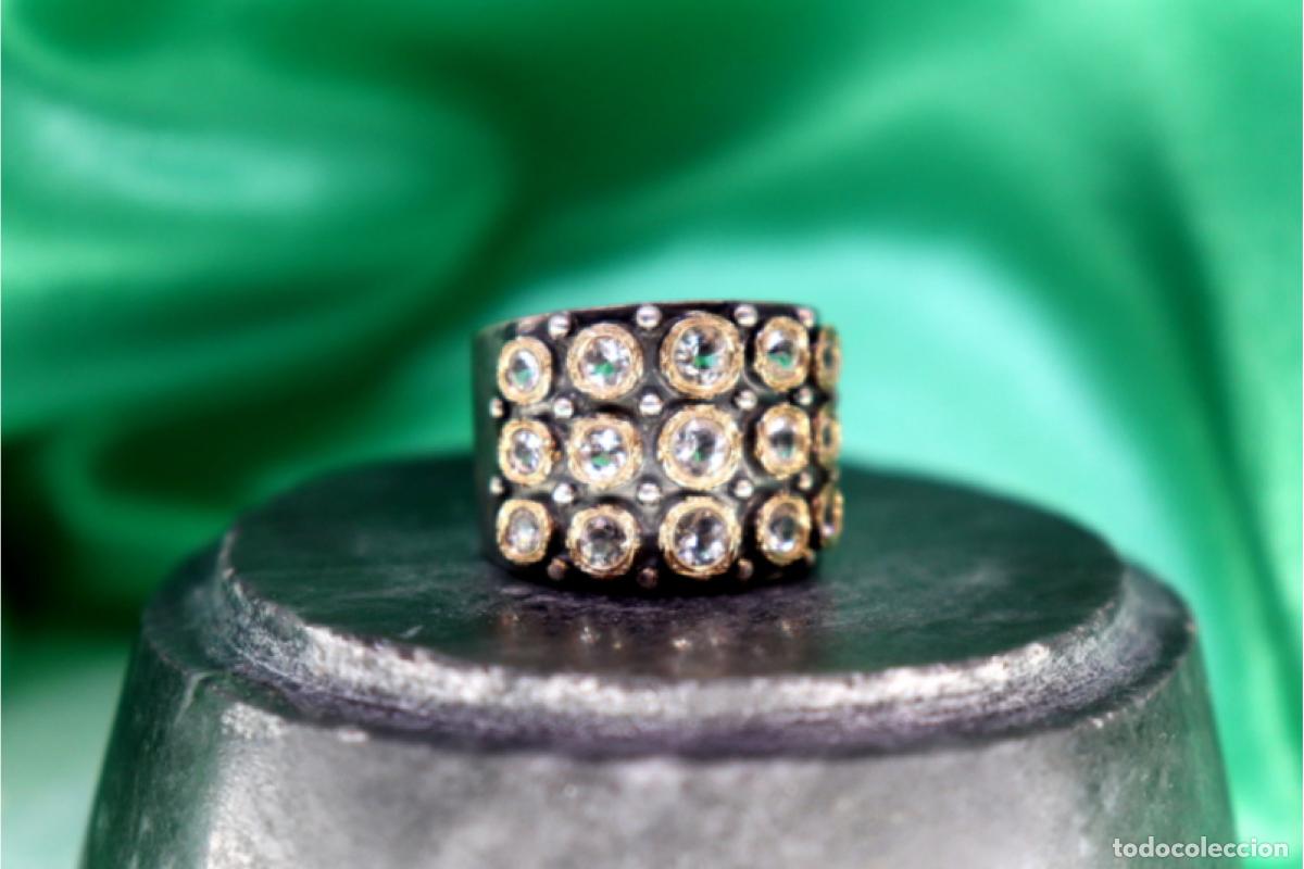 Joyeria: Anillo en oro y plata de 19,2K. - Foto 2
