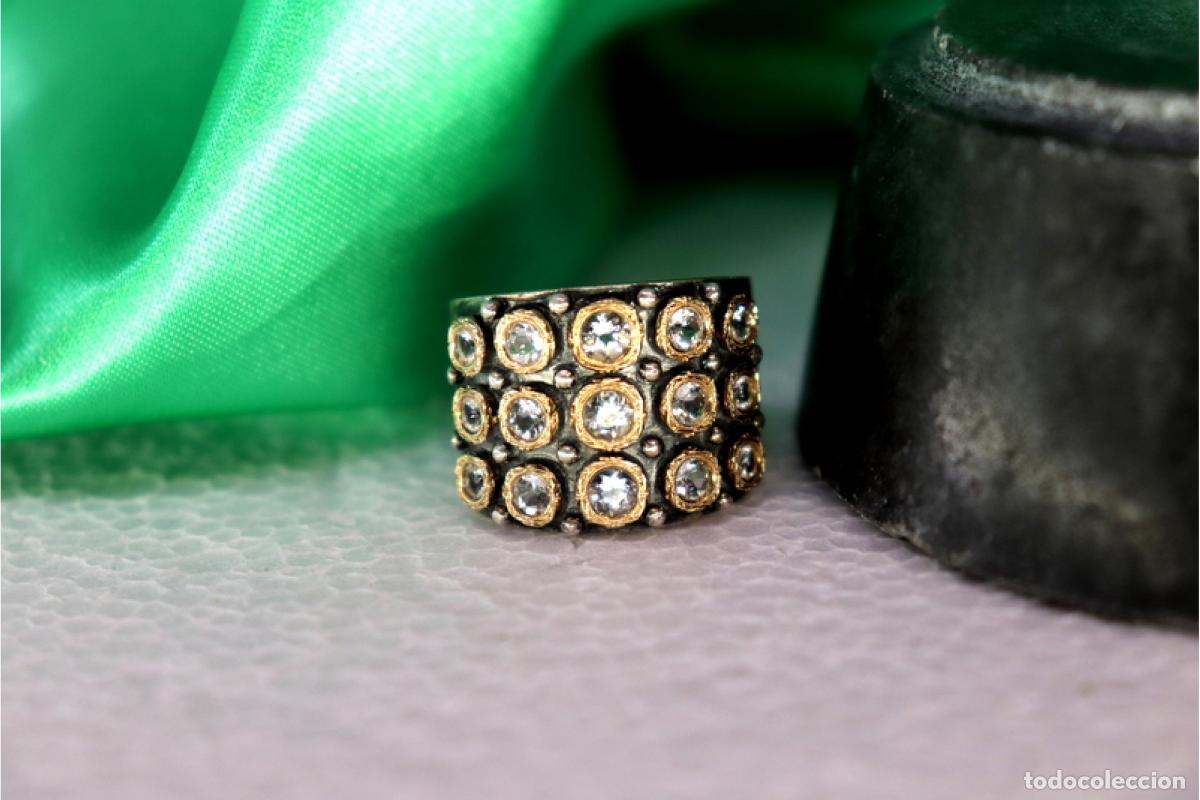 Joyeria: Anillo en oro y plata de 19,2K. - Foto 6