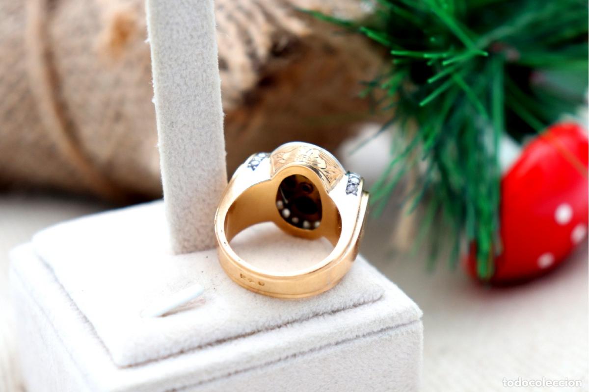 Joyeria: Anillo de oro de 19,2 quilates con diamantes y &oacute;nix - Foto 2