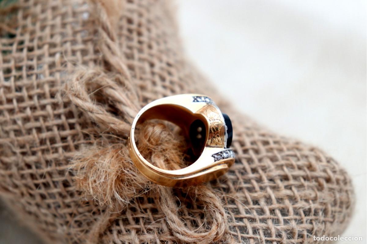 Joyeria: Anillo de oro de 19,2 quilates con diamantes y &oacute;nix - Foto 5