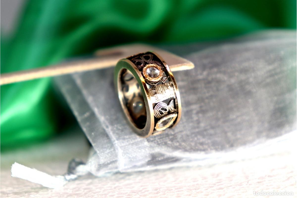 Joyeria: Anillo en oro y plata de 19,2K. - Foto 2
