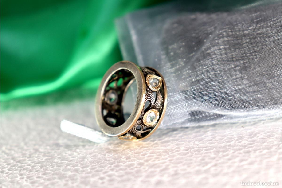 Joyeria: Anillo en oro y plata de 19,2K. - Foto 3