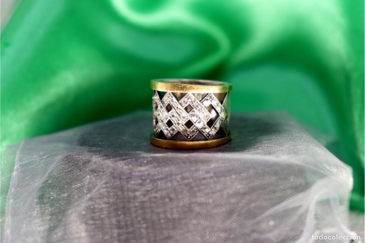 Joyeria: Anillo en oro y plata de 19,2K. - Foto 2