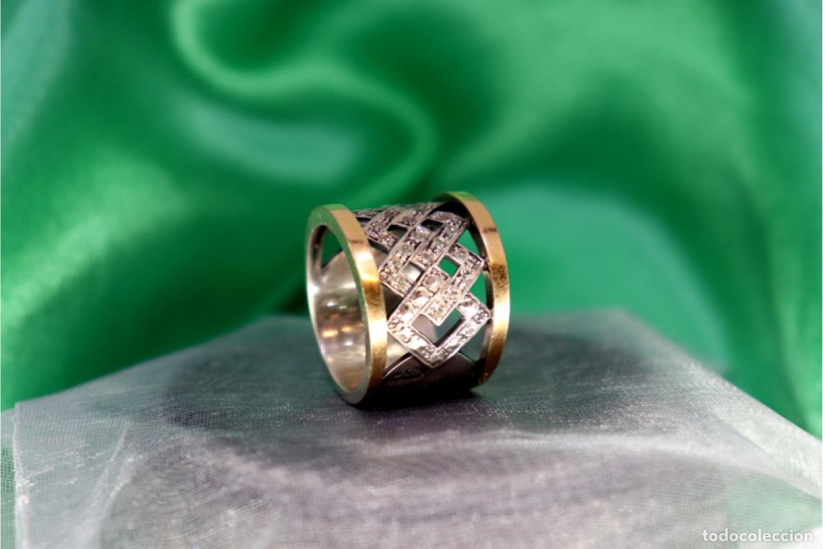 Joyeria: Anillo en oro y plata de 19,2K. - Foto 5