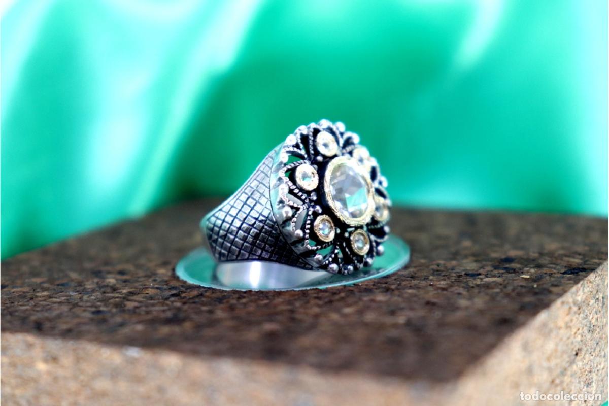 Joyeria: Anillo en oro y plata de 19,2K. - Foto 5