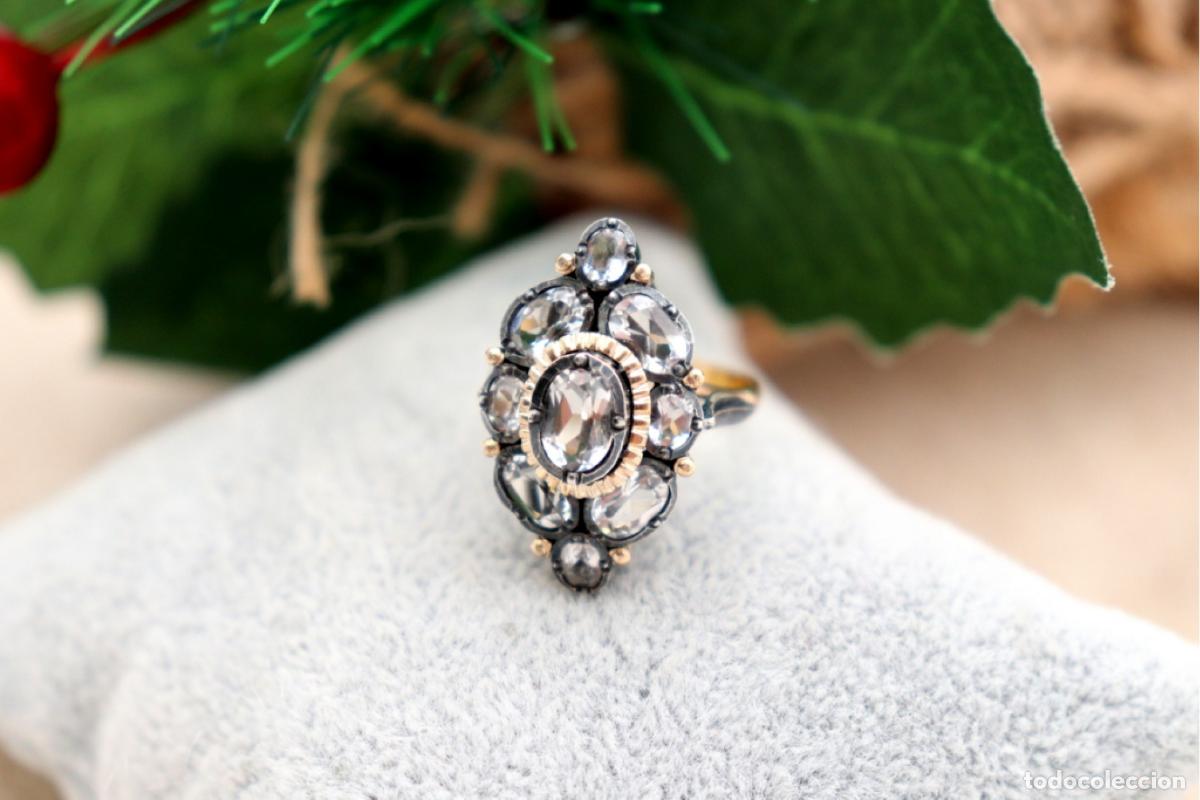 Joyeria: Anillo de oro y plata de 19,2K con cuarzo. - Foto 3