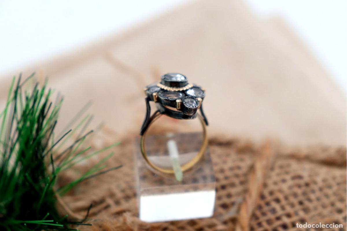 Joyeria: Anillo de oro y plata de 19,2K con cuarzo. - Foto 4