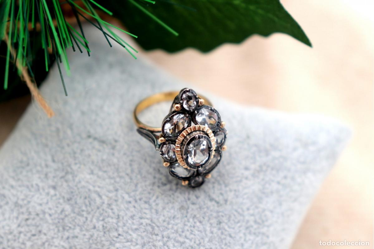 Joyeria: Anillo de oro y plata de 19,2K con cuarzo. - Foto 5