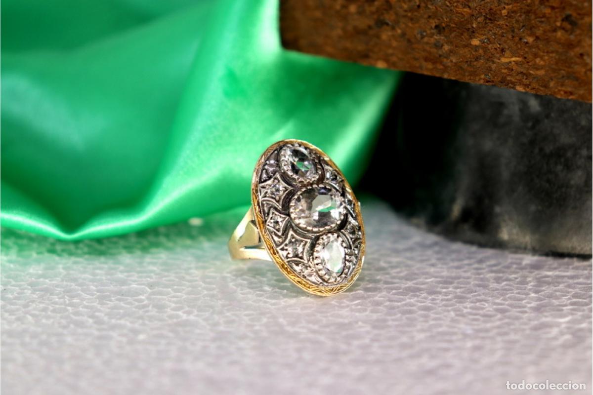 Joyeria: Anillo en oro y plata de 19,2K. - Foto 3