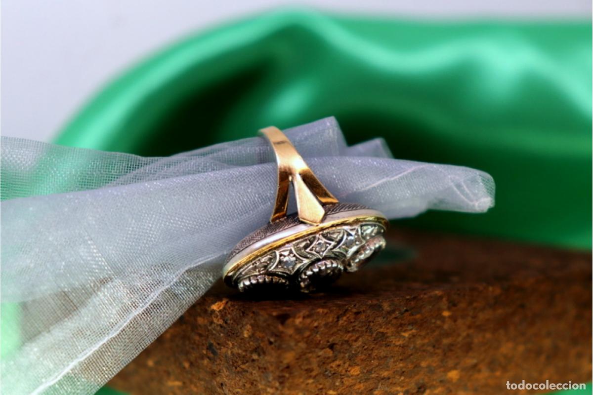 Joyeria: Anillo en oro y plata de 19,2K. - Foto 4