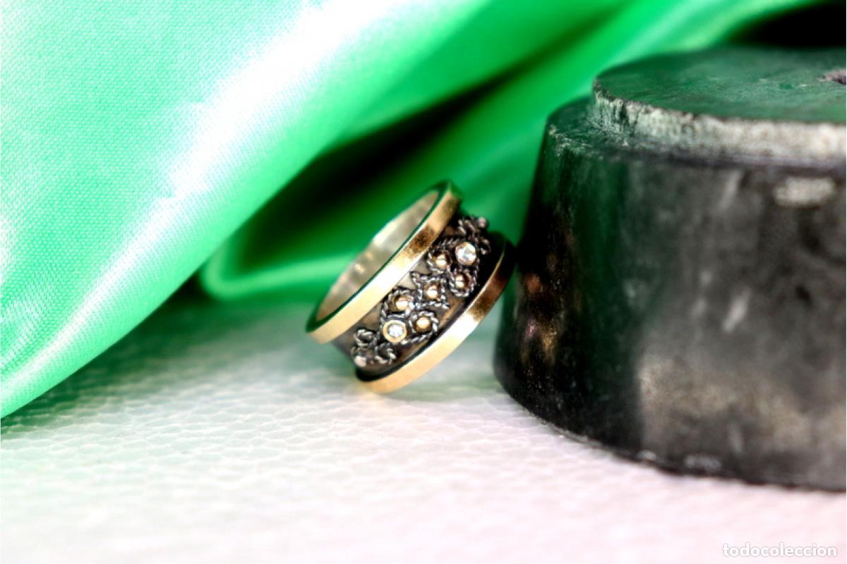 Joyeria: Anillo en oro y plata de 19,2K. - Foto 4