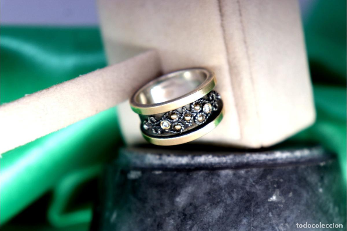Joyeria: Anillo en oro y plata de 19,2K. - Foto 5
