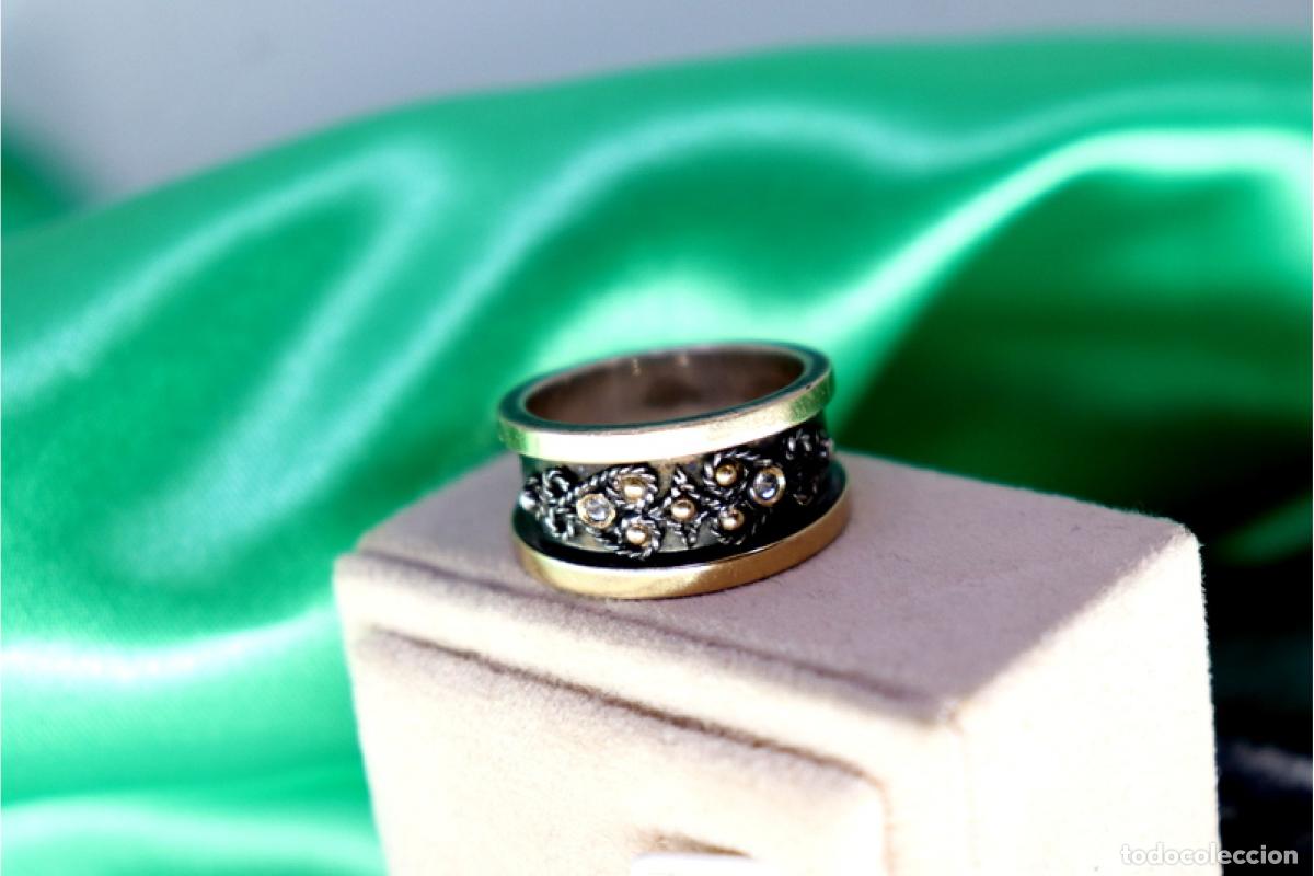 Joyeria: Anillo en oro y plata de 19,2K. - Foto 6