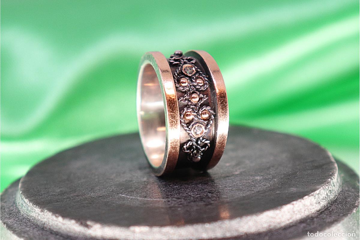 Joyeria: Anillo en oro y plata de 19,2K. - Foto 1