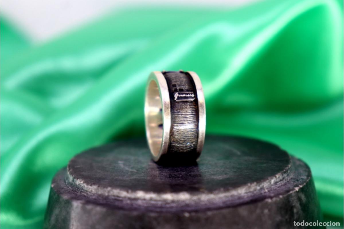 Joyeria: Anillo de oro y plata de 19,2K con amatistas. - Foto 3