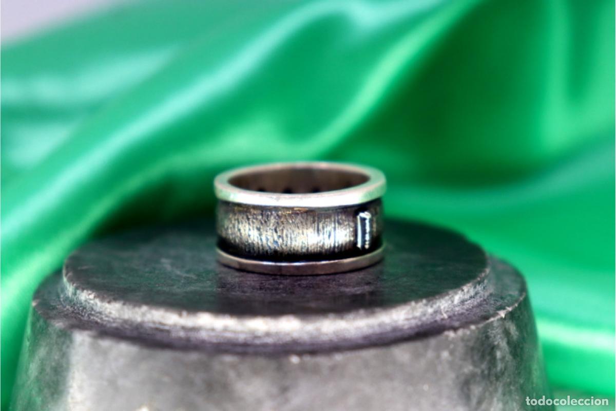 Joyeria: Anillo de oro y plata de 19,2K con amatistas. - Foto 4