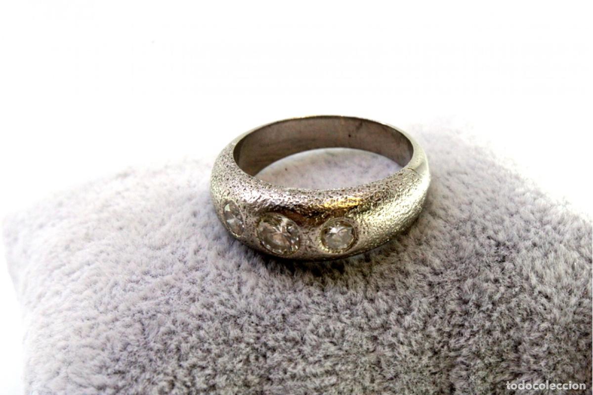 Joyeria: Anillo de oro blanco de 19,2K con diamantes. - Foto 7