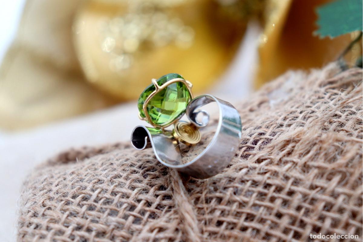 Joyeria: Anillo de oro bicolor de 19,2K con turmalina. - Foto 5