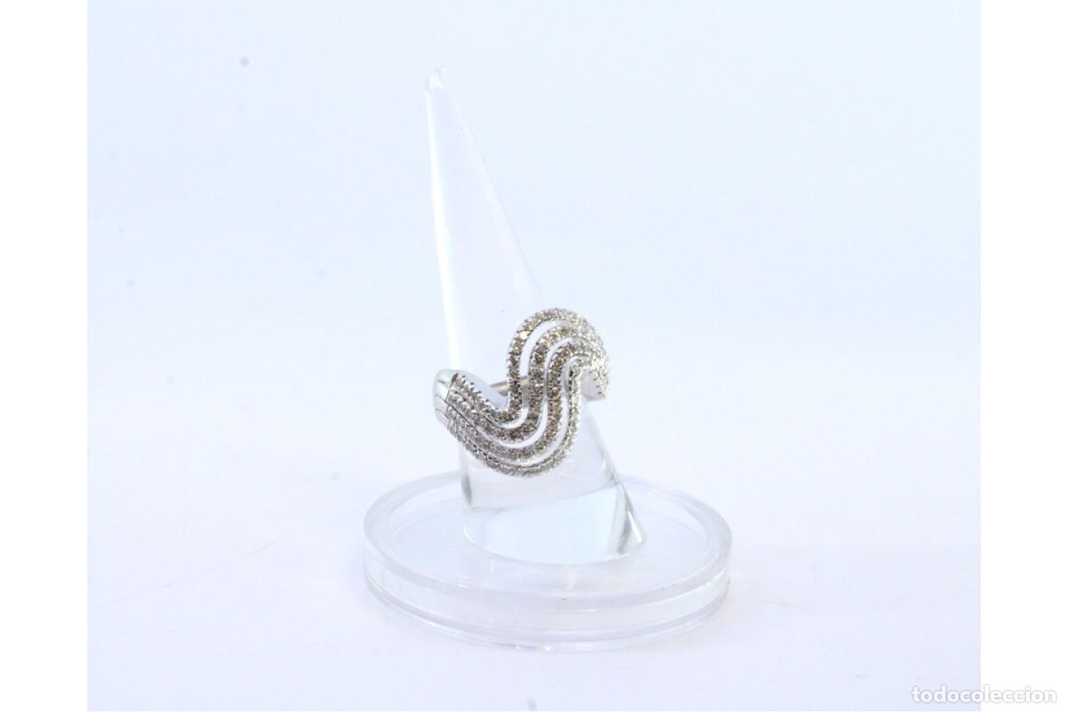 Joyeria: Anillo de oro blanco de 19,2K con diamantes. - Foto 9