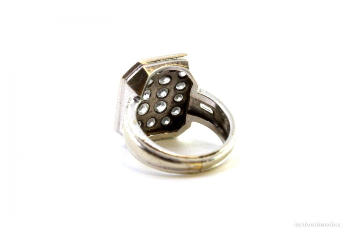 Joyeria: Anillo de oro blanco de 19,2K con diamantes. - Foto 4