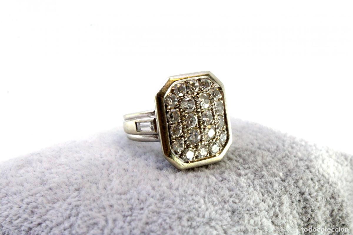 Joyeria: Anillo de oro blanco de 19,2K con diamantes. - Foto 7