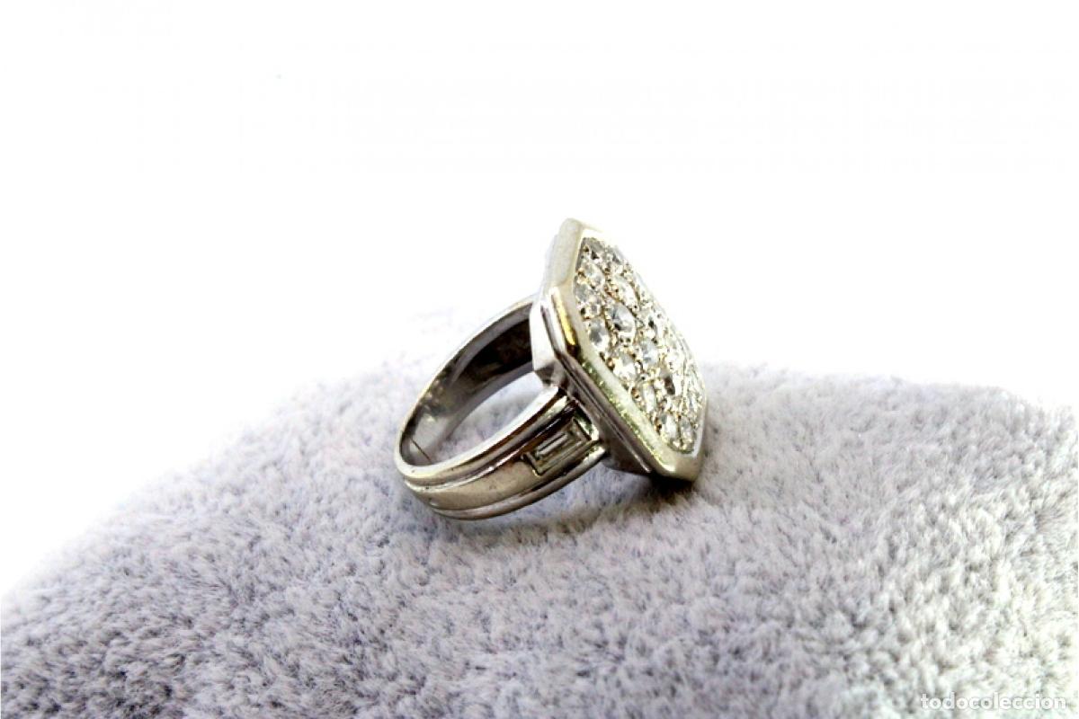Joyeria: Anillo de oro blanco de 19,2K con diamantes. - Foto 9