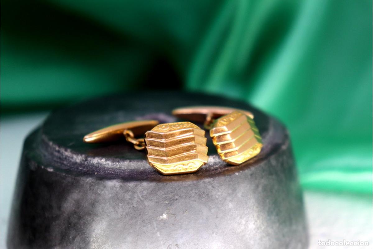 Joyeria: Gemelos de oro de 19,2 quilates - Foto 2