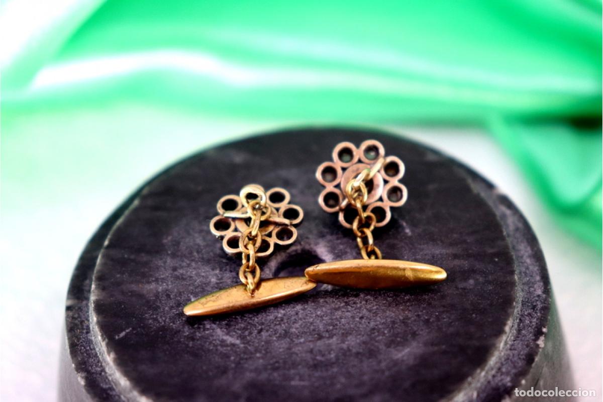 Joyeria: Gemelos de oro de 19,2 quilates con diamantes - Foto 5