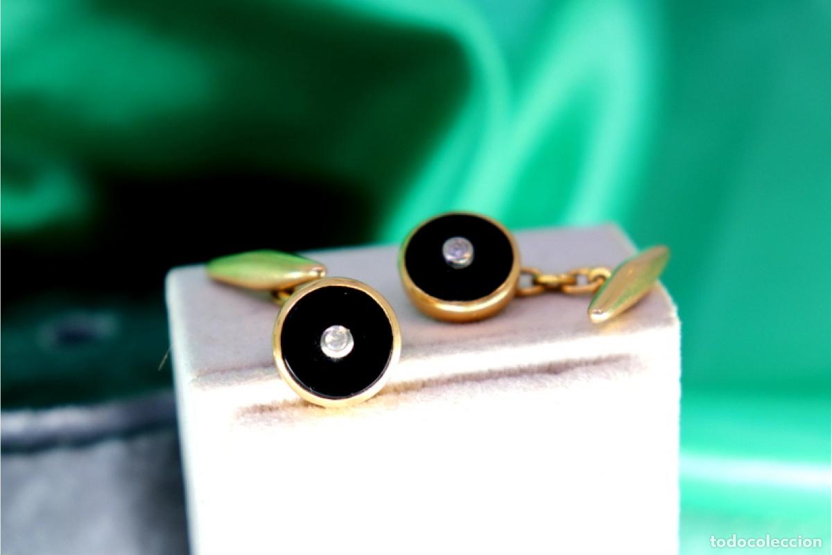 Joyeria: Gemelos de oro de 19,2 quilates con &oacute;nix - Foto 6