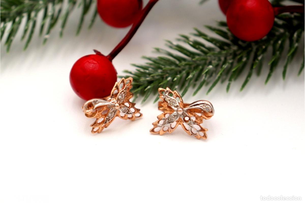 Joyeria: Pendientes de oro de 15 quilates con diamantes - Foto 7