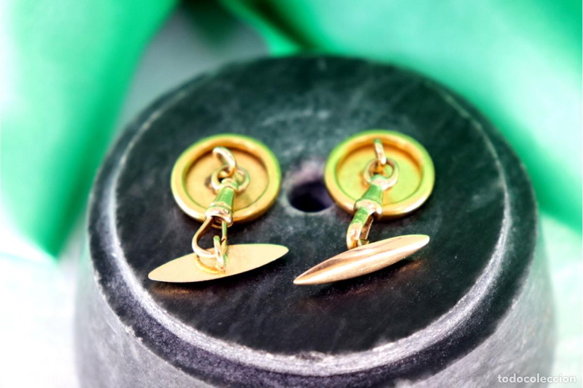 Joyeria: Gemelos de oro de 19,2 quilates con diamantes - Foto 2