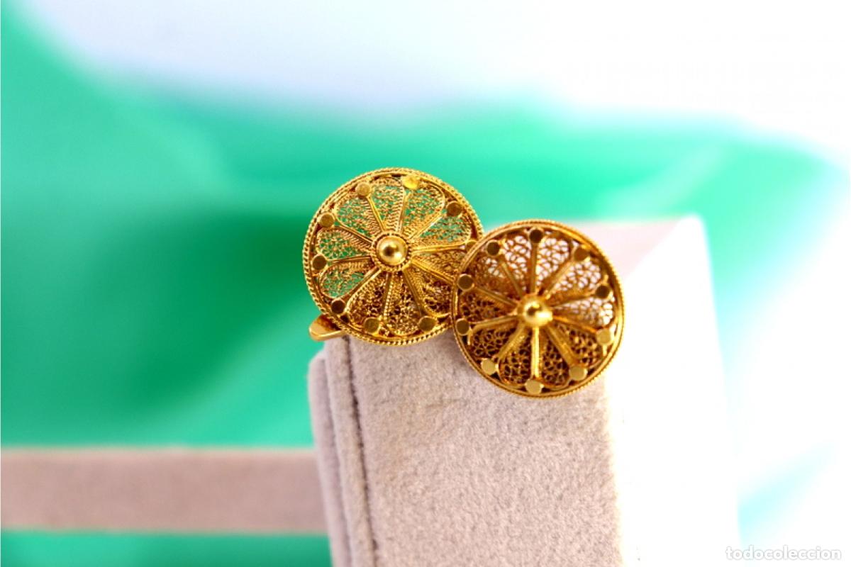 Joyeria: Gemelos de filigrana de oro de 19,2 quilates - Foto 2