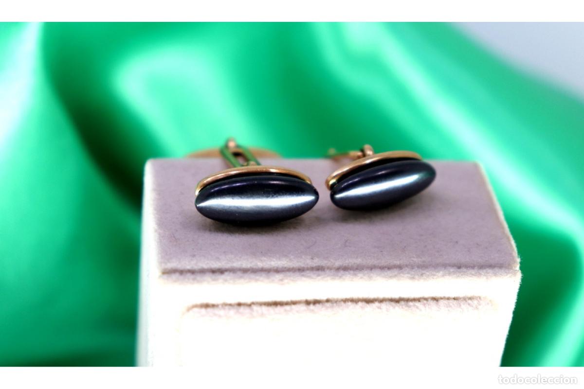 Joyeria: Gemelos de oro con tanzanitas negras - Foto 5