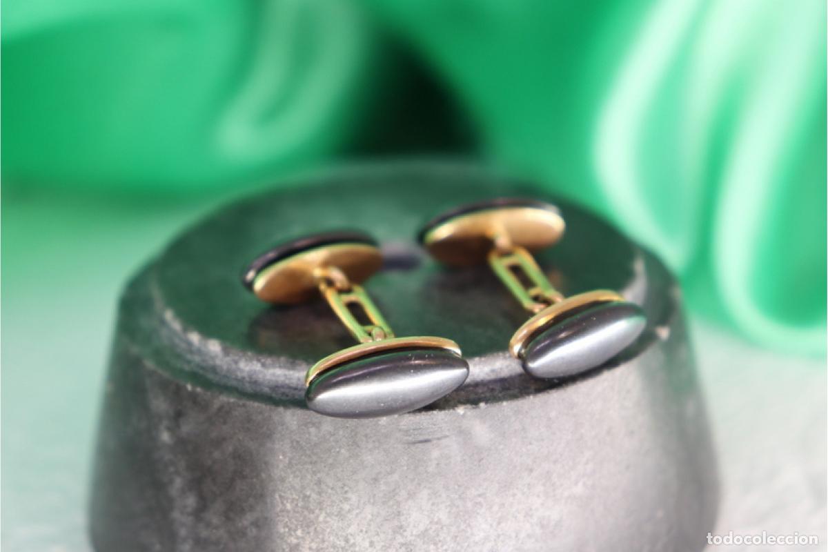 Joyeria: Gemelos de oro con tanzanitas negras - Foto 6