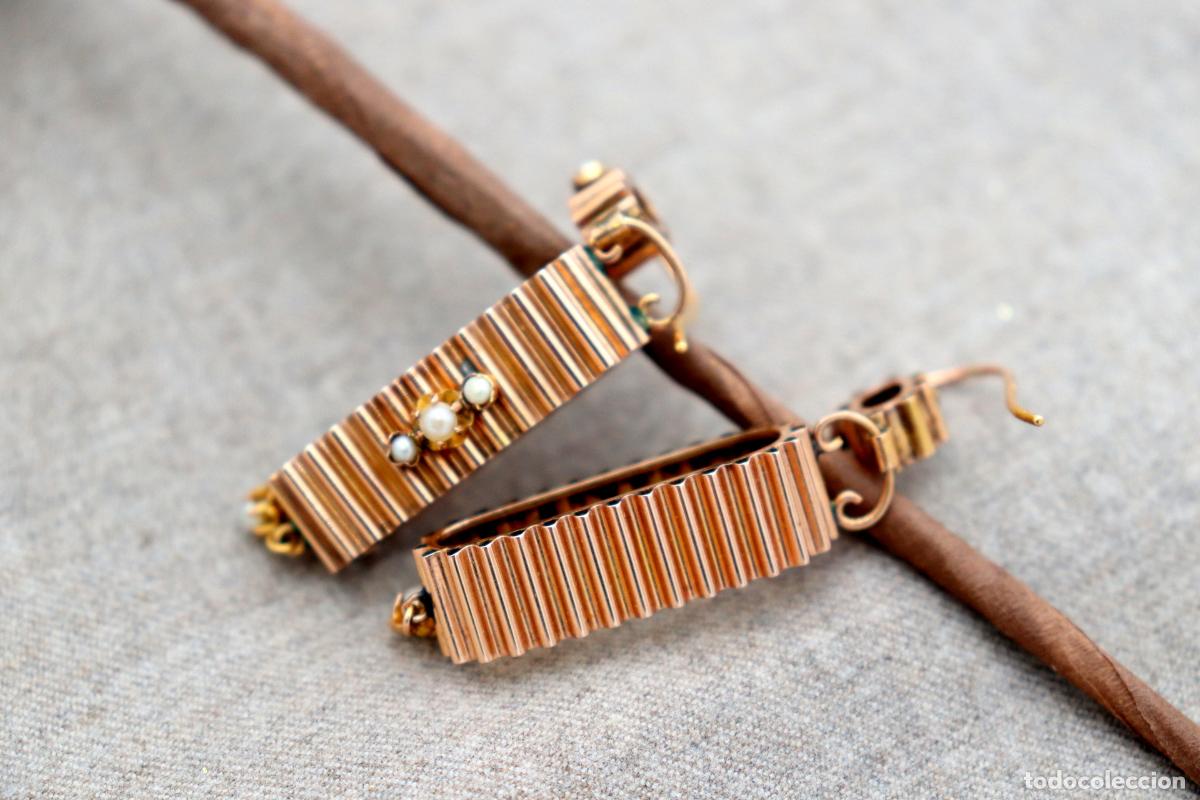 Joyeria: Pendientes de oro de 18 quilates con perlas - Foto 3
